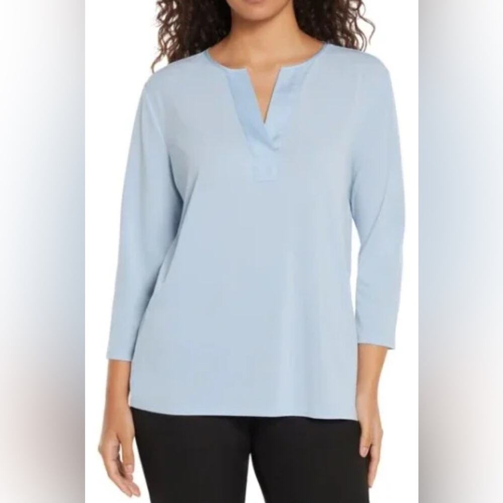 NWT Banana Republic Ladies' M V-Neck 3/4 Sleeve Top Blouse, Blue